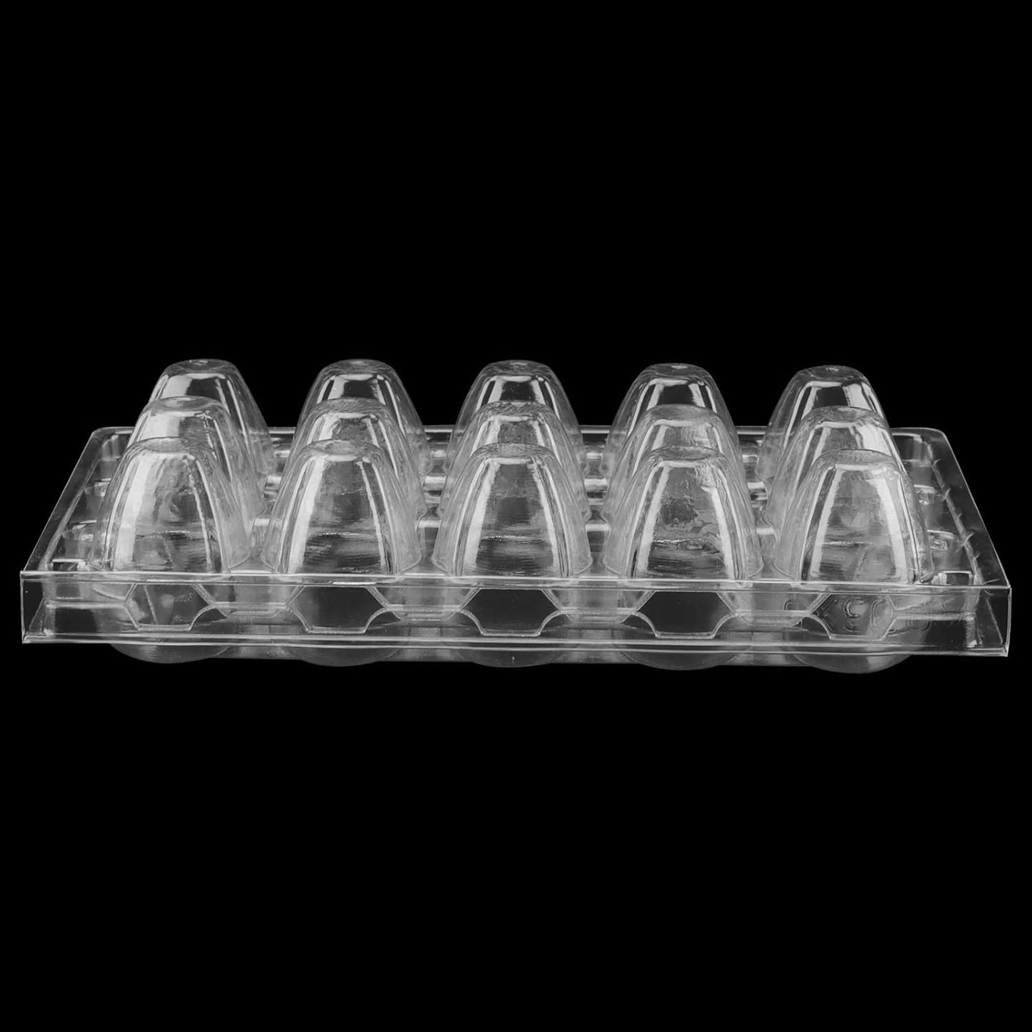 100PCS 15-Grid Clear Plastic Quail Egg Cartons for Kitchen Storage