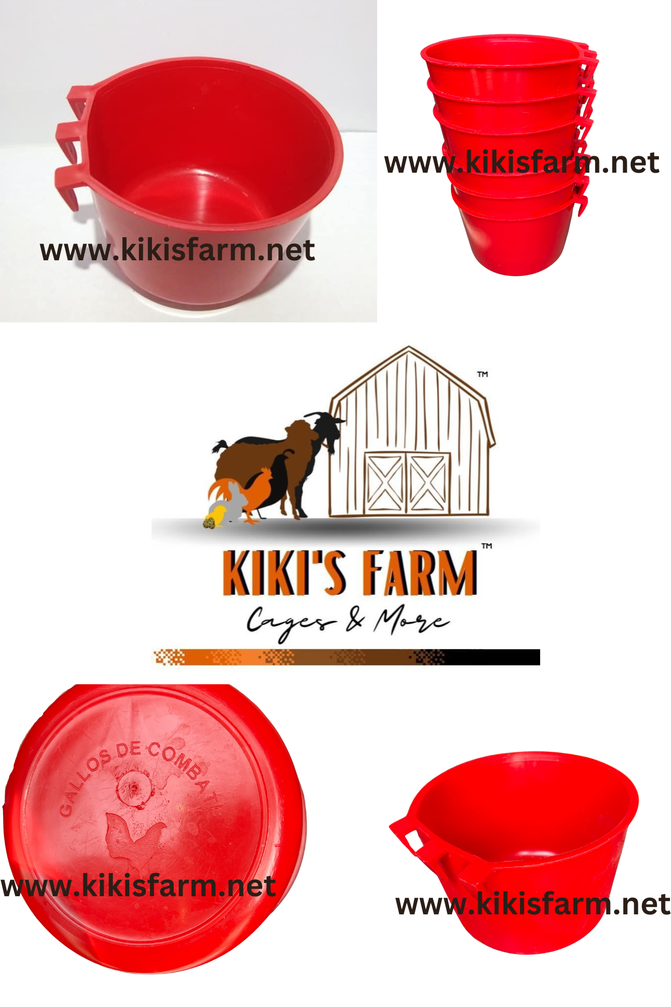 COMEDERO REDONDO DE 1 L PARA GALLO / 1 Lt POULTRY CUP