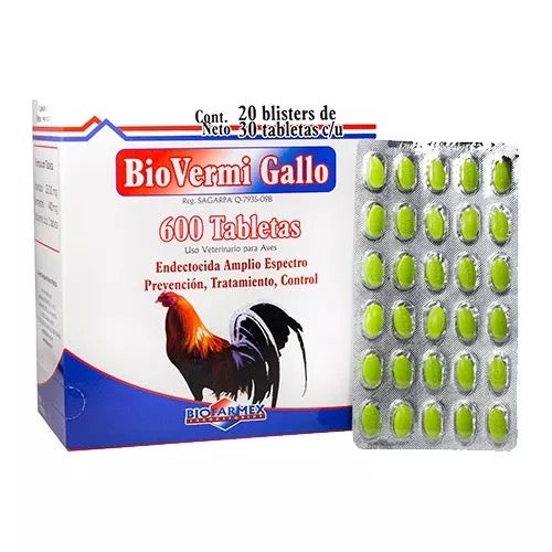 BioVermi Gallo - Blíster with 30 tablets