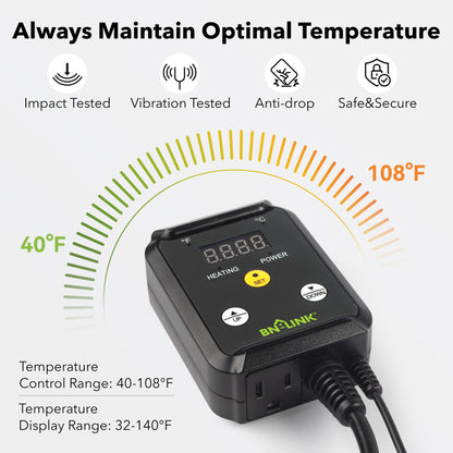 Digital Brooder Thermostat / Termostato digital para criadoras 40–108°F
