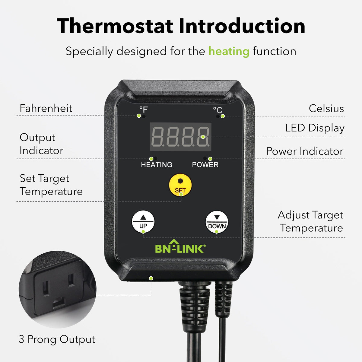 Digital Brooder Thermostat / Termostato digital para criadoras 40–108°F