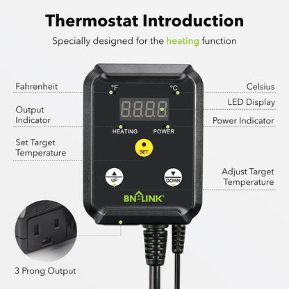 Digital Brooder Thermostat / Termostato digital para criadoras 40–108°F