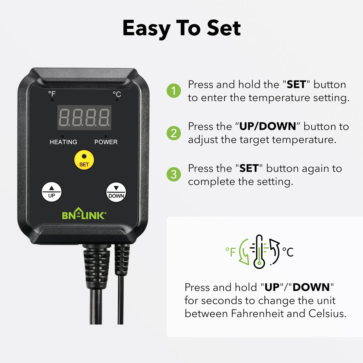 Digital Brooder Thermostat / Termostato digital para criadoras 40–108°F