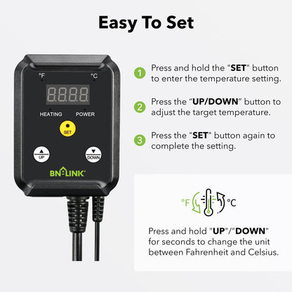 Digital Brooder Thermostat / Termostato digital para criadoras 40–108°F