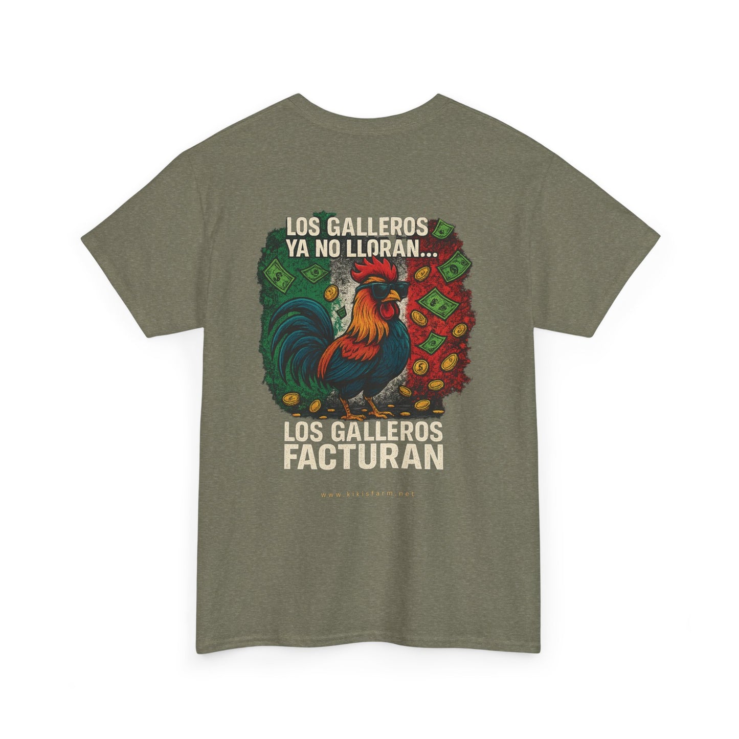 Playera Kiki's Farm - Los Gallero Ya No Lloran, Los Galleros Facturan 🇲🇽💸🐓-