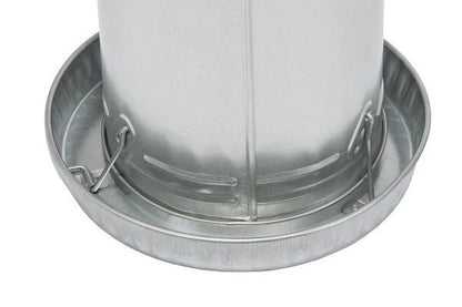 30 Pound Hanging Poultry Feeder Galvanized Steel Container with Feed Pan